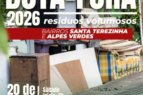 Alpes Verdes e Santa Terezinha recebem a próxima ação de Bota-Fora neste sábado