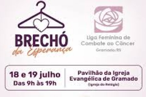 Brechó Esperança irá arrecadar fundos para a Liga de Combate ao Câncer