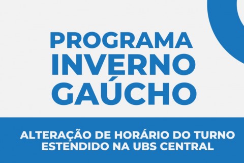 Turno estendido na UBS Central terá horário alterado a partir de segunda-feira