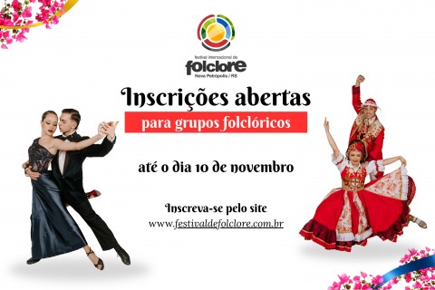 Inscrições abertas para grupos folclóricos participarem do 53º Festival Internacional de Folclore
