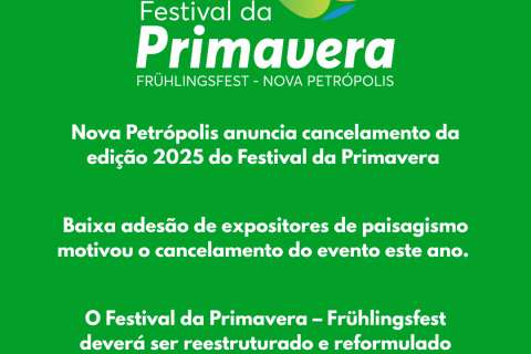 Nova Petrópolis anuncia cancelamento da edição 2025 do Festival da Primavera